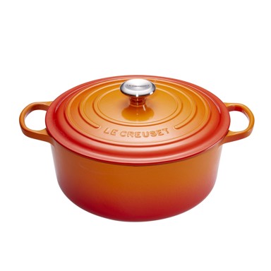 LE CREUSET Lonac, 2.4 L, okrugli, narančasti