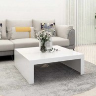 Stolić za kavu 100x100x35 cm, konstruirano drvo, bijeli