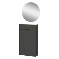 GERMANIA Antracitno sivi/natur set za hodnik Ameca