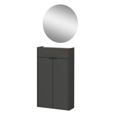 GERMANIA Antracitno sivi/natur set za hodnik Ameca 