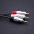 RCA kabel 2x RCA muški na 3,5 mm mini jack muški 2 m, crni