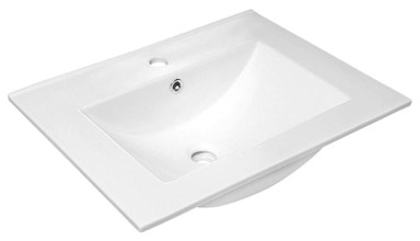 SAPHO Keramički umivaonik Slim linija za ugradnju u namještaj, 60 cm, bijeli