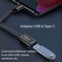 YESIDO USB-C na Lightning adapter GS03, crna