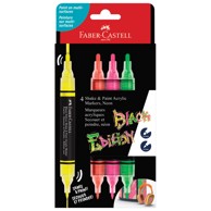 FABER CASTELL Marker akrilni obostrani Shake&Paint Neon 85505