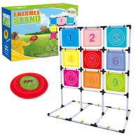 Igra vještine, bacanje frizbija u kvadratne mete, šareni