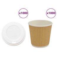 Papirnate šalice za kavu s poklopcem, 1000 kom, 4 oz, 100 ml