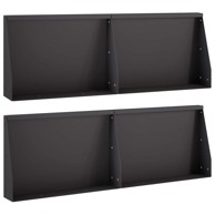 Zid za zadržavanje, 60 x 12 x 50 cm, set 4 kom., čelik, crna