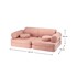 WIGIWAMA Ružičasti dječji kauč od bouclé tkanine 132 cm Settee 
