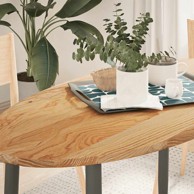 Stolna ploča svjetlosmeđa 120x60x2 cm ovalna masivna hrastovina