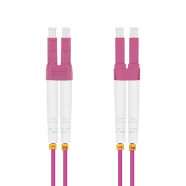 HELOS Optički patch kabel OM4 Duplex LSZH 3,0 mm LC/LC, erika ljubičasta, 10,0 m