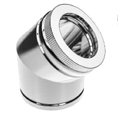 Inox dimovodno koljeno 200-45