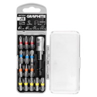 GRAPHITE set bitova SL, PH, PZ i TX 25 mm s magnetskim držačem 65 mm, 56T554, 15 kom.