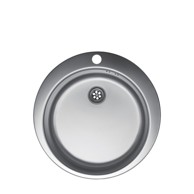 METALAC Sudoper inox okrugli ekcentrični sjajni fi 60 bez sifona s preljevom E480 VENERA