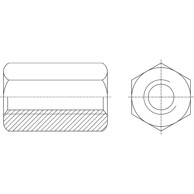 Metalna matica šesterokutne produžena DIN 934 M8 ZN