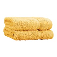CATHERINE LANSFIELD Žuti pamučni ručnici u setu 2 kom od frotira 30x30 cm Zero Twist