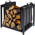 KAMINER Stalak za drva 2-u-1 50,5 cm, crni