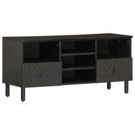 TV ormarić 100x33x46 cm, masivno drvo manga, crni