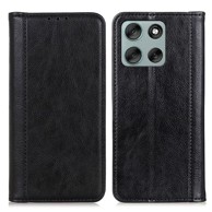 Preklopna futrola za Motorola Moto G56 5G, koža, crna