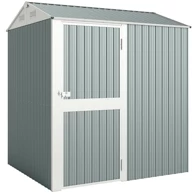 Metalna vrtna šupa s kosim krovom i ventilacijom, 3,5 m², 209 x 177 x 236 cm, svijetlosiva
