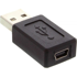 INLINE USB 2.0 adapter muški na Mini USB 5-pinski ženski, crni