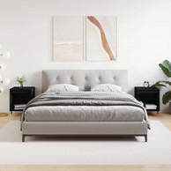 Noćni ormarići 2 kom crni 40x35x50 cm od konstruiranog drva