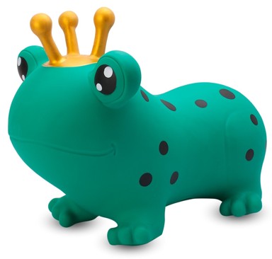 Skakalica žaba, gumena, zelena, 55 cm