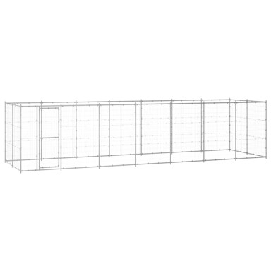 Vanjski kavez za pse od pocinčanog čelika, 16,94 m²