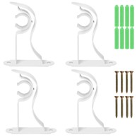 NIKCORP Zidni nosači za karnišu, za promjer 18–22 mm, bijeli, 6 kom