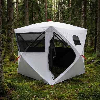 Lovni šator s krovom, bijeli Blackout, 143 × 143 × 165 cm