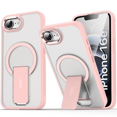 OVERBOARD Futrola za Apple iPhone 17e / 16e, mat futrola s postoljem, za MagSafe, roza