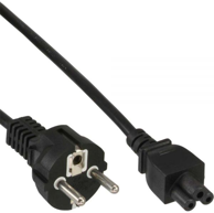 INLINE Kabel za napajanje 16656O, CEE7/7-C5, 0,5 m, crna