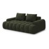 COSMOPOLITAN DESIGN Zelena baršunasti sofa 200 cm Linz, 200x100x84 cm