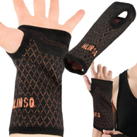 Kompresivna bandaža WD-40444, za zglob, crna, crvena