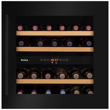 AMICA Ugradbeni hladnjak za vino WCB2K60B36.2, 34 boce, 59 cm, 75 l, energetski razred G, crni