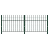 Panel za ogradu sa stupovima željezni, 3.4 m, 1.2 m, zeleni
