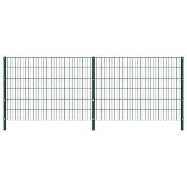 Panel za ogradu sa stupovima željezni, 3.4 m, 1.2 m, zeleni