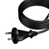 Gumeni kabel za napajanje s ravnim utikačem 5 m 2 x 1,5 mm² tip e 16 A, crni