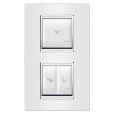 Prekidač Kupaonski indikator 3x16AX, vertikalni, bijeli