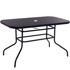 SPRINGOS Stol, vrtni, metalni, 140x80 cm, crni
