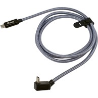 EQUIP Kabel USB-C 3.0 na USB-C, kutni, 1 m, 5A, 4K 60Hz, crna