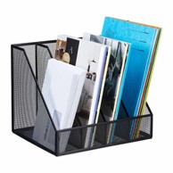 NORTHIX Metalni sakupljač časopisa A4, 4 pretinca, mrežasti