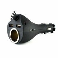 PAMA Auto adapter, 2 x USB-A, QC 4,8 A, 12/24 V
