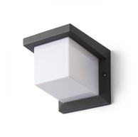 RENDL Zidna lampa, Hide SQ, 230V, E27 13W, IP44, antracit