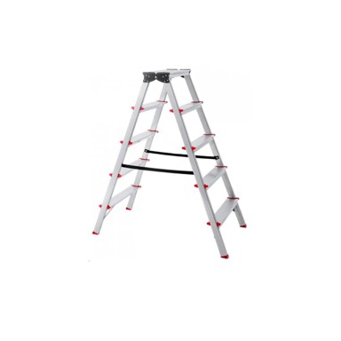 Aluminijske ljestve 2x5 DVOSTRANE STEP, crvene