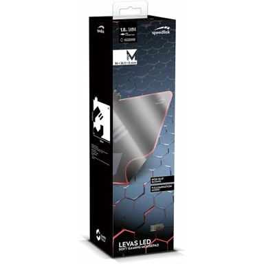 SPEEDLINK Podloga za miš Levas, LED, 360×265×4 mm, siva