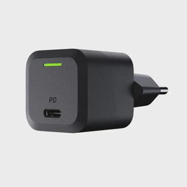 GREEN CELL Punjač PowerGaN, 33W, PD 3.0 + QC 3.0, 1x USB-C, crni