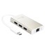 J5CREATE Docking stanice JCH471, USB-C, 3x USB-A, 1x RJ35, sivi