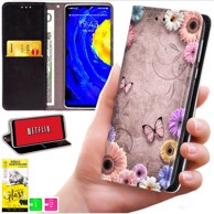 BLUEMOON Futrola tipa novčanik za Honor X5C Plus / X5C 4G - maska s otiskom + staklo 9H