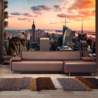 Samoljepljiva foto tapeta New York The skyscrapers and sunset 441x315