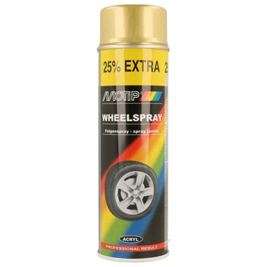 Aerosolna boja u spreju za felge zlatna Motip sprej za kotače 500 ml